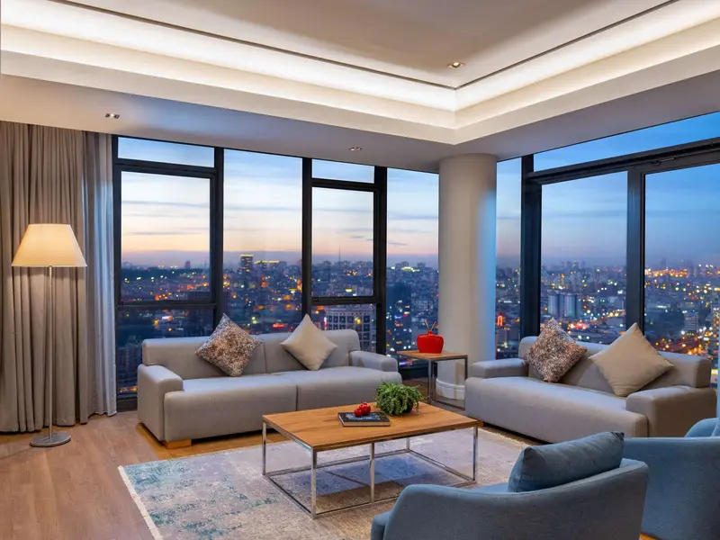 Deluxe üç yatak odalı daire: salon